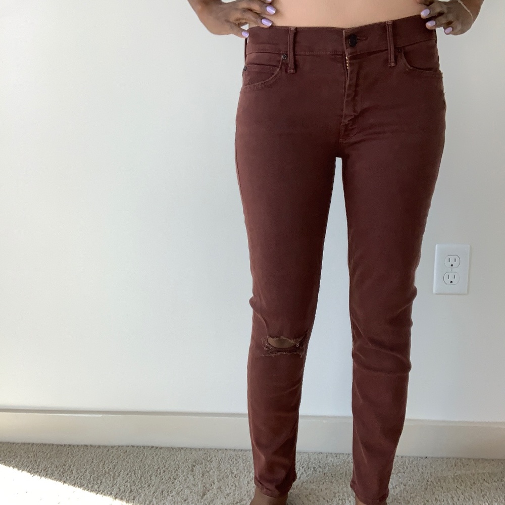 Mother Jeans The Muse Ankle Brown